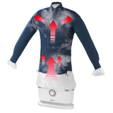 MAXXMEE Bügler für Hemden & Blusen in Weiß/Silber trocknet und bügelt Oberbekleidung schnell und schonend in einem Schritt.