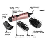 VITALmaxx Stylingbürste anthrazit/rosegold mit 3 Aufsätzen, 3 Heizstufen, Kaltluft, 360° drehbarem Kabel für lockige und glatte Haare.