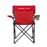 VfB Stuttgart Campingstuhl faltbar 80x50 cm rot mit Logo, wasserabweisend, robust, mit Getränkehalter, ideal für Camping und Festivals.