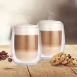 GOURMETmaxx Latte Macchiato Thermogläser - 6er-Set, doppelwandig, hitzeisolierend, 350ml, ideal für heiße und kalte Getränke.