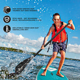 FitEngine Junior Trip SUP-Board Set (Allrounder) - 8' mit Kajak-Sitz, sicher, aufblasbar und ideal für erste SUP-Touren auf dem Wasser.