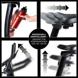 FitEngine Heimtrainer Smart mit individuell einstellbarem Sattel, Flaschenhalter und ergonomischem Design für Körpergrößen bis 195 cm.