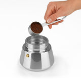 BEEM ESPRESSOMAKER - Espressokocher 6 Tassen aus Edelstahl, aromatischer Espresso, für alle Herdarten geeignet, einfache Reinigung.
