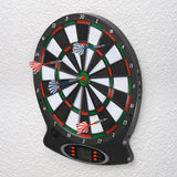 MAXXMEE Dartscheibe mit 6 Pfeilen und 6 Ersatzspitzen, elektrische Dartscheibe mit LCD-Anzeige und Soundeffekten