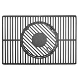 LANDMANN Modulus Grillrostsystem Rexon 3.0/3.1/4.1 aus emailliertem Gusseisen, modularer Basiseinsatz 64x40 cm, Grillheber inklusive.