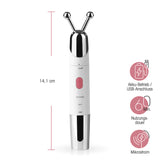 nah-vital SKIN SPA MASSAGEGERÄT für wohltuende Hautpflege mit Mikrostromvibration, Wärme und drei Aufsätzen, 14,1 cm lang.