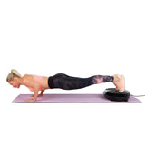 VITALmaxx Vibrationstrainer rund 200W schwarz mit rutschfester Fläche für Ganzkörpertraining zu Hause, 99 Vibrationsstufen und LED-Display.