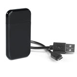 EASYmaxx USB Feuerzeug Glühspirale wiederaufladbar elektrisch schwarz mit USB-Ladekabel, ohne Gas oder Benzin, für bis zu 50 Zigaretten.