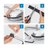 Protect Pads Staubsauger-Stoßschutzpolster 2er-Set, selbstklebend, zuschneidbar, schützt Möbel und Wände vor Kratzern bei Staubsaugern.