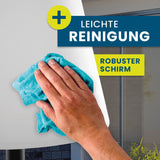 Hoberg LED-Standleuchte dimmbar - 187 cm - schwarz/weiß mit robustem Schirm und leichter Reinigung für drinnen und draußen.