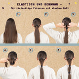 fairtye Haargummi schwarz - 3er-Set elastisch und dehnbar für vielseitige Frisuren mit starkem Halt aus Bio-Baumwolle und Naturkautschuk