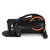 MAXXMEE Ellipsentrainer schwarz mit 8 einstellbaren Widerstandsstufen für individuelles Bauch-Beine-Po-Training im Sitzen.