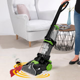 CLEANmaxx Teppichreiniger Professional 800 W in Schwarz/Grün mit Teppichshampoo reinigt Teppiche effektiv und saugt Schmutzwasser auf.