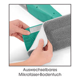 MAXXMEE Spray-Mopp - 380 ml Tank - türkis mit abnehmbarem, waschbarem Mikrofasertuch für schonende und einfache Bodenreinigung.