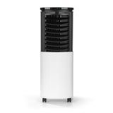 Hoberg Luftkühler mit Peltier-Element in schwarz/weiß, 4 Geschwindigkeitsstufen, LED-Touch-Display und Fernbedienung.