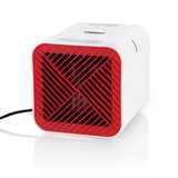 EASYmaxx Luftkühler mit Heizfunktion - 650W, kompakt, mit Verdunstungstechnologie, rot für Wärme, 3 Stufen und Timerfunktion.