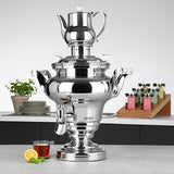 BEEM ROYAL+ Samowar - 15 L, elektrischer Edelstahl-Samowar mit Dispenser, Abtropfschale, 2 Heizkreisläufen für Tee und Wasser.