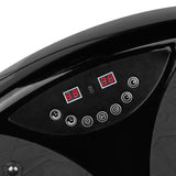 VITALmaxx Vibrationstrainer rund 200W schwarz mit LED-Display, 99 Vibrationsstufen und rutschfester Standfläche für Ganzkörpertraining.