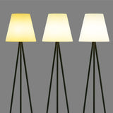 Hoberg Solar-Stehlampe mit drei verschiedenen Lichtfarben und modernem Design, ideal für flexible Innen- und Außenbeleuchtung.