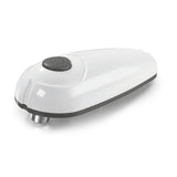 GOURMETmaxx Dosenöffner vollautomatisch weiß/grau mit Knopfdruck, abrundenden Kanten und komfortablem Griff für sichere Bedienung.