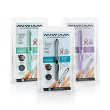 MIWIAM Nagelfeilen 3er-Set für Finger- und Fußnägel in mint, flieder und schwarz, rostfrei, hygienisch und langlebig.