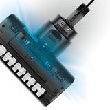 N8WERK Milbensauger mit Pulsrolle Midnight Black mit UV-C-Licht, EPA 11-Filter und 12.800 U./min für hygienische Reinigung.