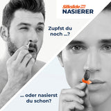 Silkslide Pro Nasenhaartrimmer - Nasierer 2er-Set für präzises, sanftes und hygienisches Nasentrimmen ohne Batterien.