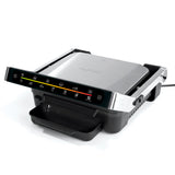MAXXMEE Kontakt-Grill mit 6 Programmen, 2000W, Touch-Display, große antihaftbeschichtete Grillplatten, leicht zu reinigen.