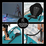 FitEngine Junior Trip SUP-Board Set Allrounder 8' mit Kajak-Sitz und LED Beleuchtung für vielseitigen SUP-Spaß.