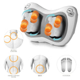 nah-vital Shiatsu-Massagekissen mit abnehmbarem Fuß-Bezug, 4 rotierende Massagebälle, Wärmefunktion, vielseitig für Rücken, Nacken, Fuß.