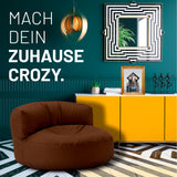 LUMALAND Sitzsack Lounge (320 L) Braun in modernem Wohnraum, gemütlich und stilvoll für drinnen und draußen.