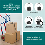 ModulFix - Multifunktionales Spanngummi-System Premium-Set mit verstellbarer Länge und verschiedenen Anbindungsoptionen wie Haken, Klettverschluss, Karabiner.