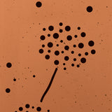 Hoberg LED Pflanzsäule in Rost-Optik mit Pusteblumen-Design, LED-Beleuchtung und abnehmbarer Pflanzschale, 19 x 19 x 72 cm.