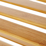 LUMALAND Bambus Wäschekorb mit 2 ausziehbaren Wäschesäcken, stabiles Bambusmaterial, pflegeleicht und stilvoll, 73 x 64 x 33 cm, Rot.