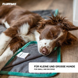 FLUFFINO® Hundedecke/ Wendedecke / Kuscheldecke - 150x100 cm - Grau, weich, wendbar und ideal für kleine und große Hunde.