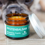 FLUFFINO® Pfotenbalsam - 50 ml natürlicher Pfotenschutz mit Propolis, Bienenwachs und Bio-Jojobaöl für Hunde und Katzen.