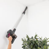 MAXXMEE Akku-Zyklon-Staubsauger mit Verlängerungsrohr bis ca. 80 cm, anthrazit/pink, für schwer erreichbare Stellen.