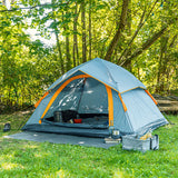 Where Tomorrow - Pop up Wurfzelt für 3 Personen in Grau mit schnellem 10 Sek. Quick-up-Aufbau im sonnigen Waldcamping.