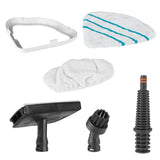 CLEANmaxx Dampfbesen - Mit Knickgelenk - gold/weiß: Zubehör wie Bürstenaufsatz, Wischbezüge und Dampfreiniger-Aufsätze.