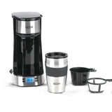 BEEM Single-Kaffeemaschine Thermo2Go 750W mit Edelstahl, 24-Stunden-Timer und Thermobecher für Kaffee zum Mitnehmen.