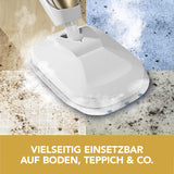 MAXXMEE Vibrations-Dampfbesen - 100° heißem Dampf entfernt Schmutz von Boden, Teppich und anderen Oberflächen effektiv.