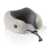 VITALmaxx Massagekissen Nacken 3V anthrazit/grau mit verstellbarer Massageintensität für gezielte Entspannung auf Reisen und kabellose Nutzung.