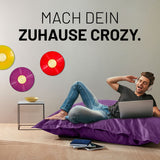 LUMALAND XXL Microvelours Sitzsack lila 140x180 cm, 380L Füllung, wasserfest, bequem für Wohnzimmer und Kinderzimmer.