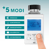 EASYmaxx Heizkörperthermostat Digital mit 5 Modi und Boost-Funktion, beleuchtetes Display, programmierbar und energiesparend.