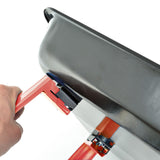 GRILLCHEF Holzkohlegrill PortaGo - 29cm in rot mit klappbarem Gestell und emaillierter Feuerschüssel für einfachen Transport.