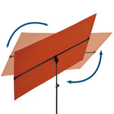 Hoberg flexibler Sonnenschirm - Terracotta, höhenverstellbar, 130x180 cm, wasserfester UV-Schutz 50, dreh- und kippbare Sonnenblende