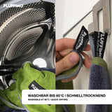 FLUFFINO® Hundehandtuch Mikrofaser – 2er-Pack in Grau & Grün, saugfähig, schnell trocknend und waschbar bis 60°C.