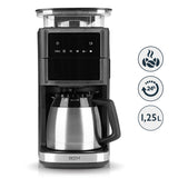 FRESH-AROMA-PERFECT III Filterkaffeemaschine mit Mahlwerk, digitalem Display, 1,25 l Thermoskanne und 24-Stunden-Timer.