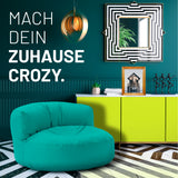 LUMALAND Sitzsack Lounge (320 L) in Türkis, modern und gemütlich für In- und Outdoor mit langlebigem, pflegeleichtem Material.