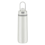 THERMOS Guardian Line Isolier-Trinkflasche 700 ml weiß matt, doppelwandiger Edelstahl, auslaufsicher, mit Push Button Lid und Tragegriff.